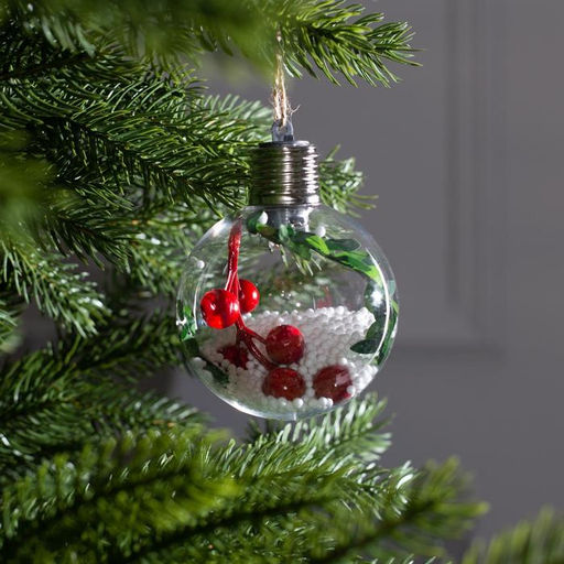 Ёлочный шар Ягоды, 1 LED, от батареек, свечение тёплое белое - Luazon lighting фото 7