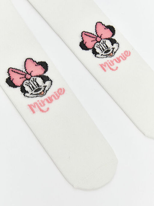 Minnie Mouse Bask?l? K?z ?ocuk K?lotlu ?orap 2li