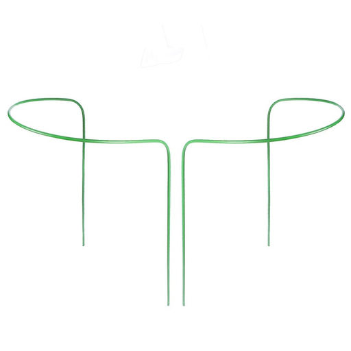 Кустодержатель, d=30 см, h=80 см, ножка d=0.3 см, металл, набор 2 шт., зелёный, Greengo