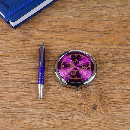 Набор подарочный 2в1 (ручка, зеркало) микс - Simaland фото 4