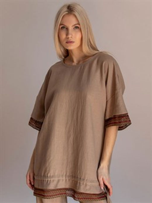 блузка лен 50%, хлопок 50% - Волтри фото 3