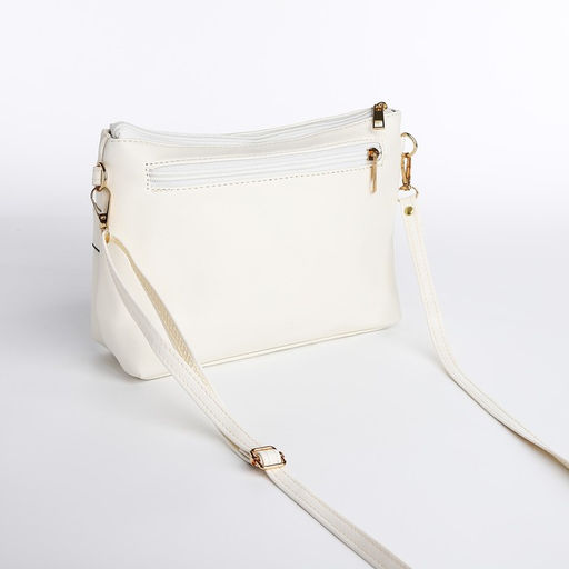 Сумка кросс-боди на молнии, цвет молочный - Simaland фото 2