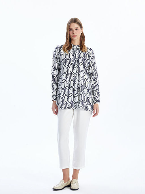 Hakim Yaka Desenli Kad?n G?mlek Tunik