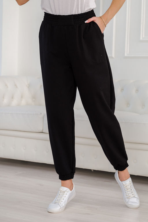 Брюки женские из футера Забава черный