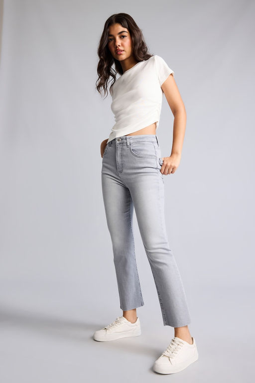 Y_ksek Bel Crop Kesim Jean Pantolon - Defacto фото 2