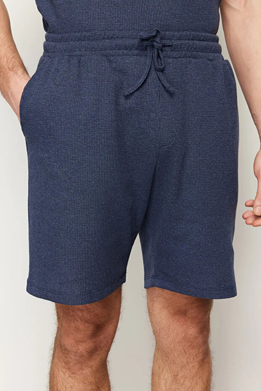 _ndigo Regular Regular Fit Waffle _rme _ortlu Kal_n Pijama Tak_m_ TMNSS23PT00036 - Trendyolmilla фото 2