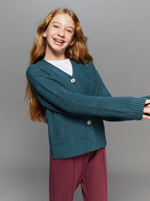 V Yaka K?z ?ocuk Triko H?rka