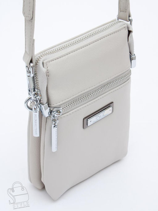 Сумка женская кожаная 0782CH l.gray Polina&Eiterou  в Новосибирске