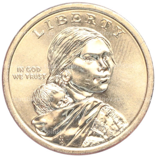 Монета 1 доллар 2020 года D США Коренные американцы (Сакагавея)  Элизабет Ператрович и Закон о борьбе с дискриминацией 1945 года