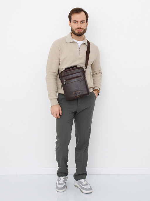 Сумка 10100AM d.brown Allan Marco