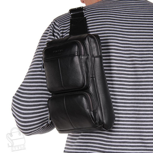 Рюкзак мужской кожаный 2083BSH black Heanbag