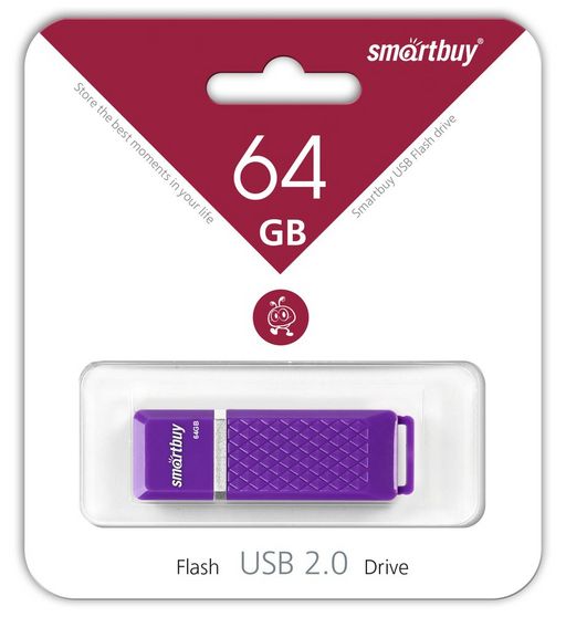 Флеш-накопитель 64Гб "Smartbuy Quartz series" Violet (SB64GBQZ-V)