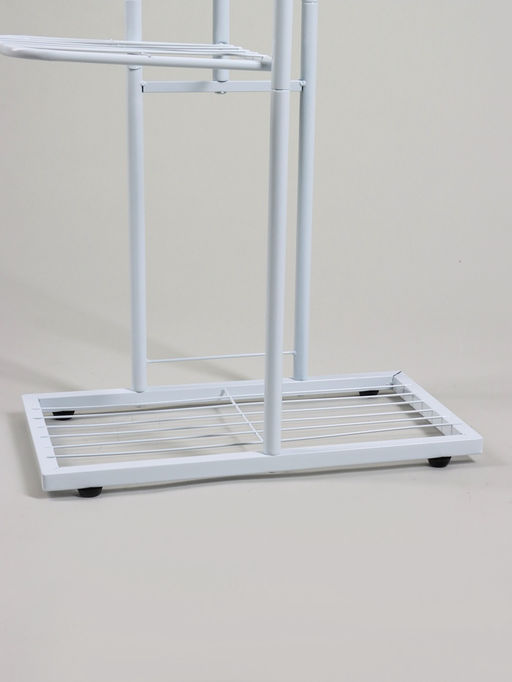 Подставка для цветов Greengo, 4 полки, 43×22×82 см, напольная, металл, белая