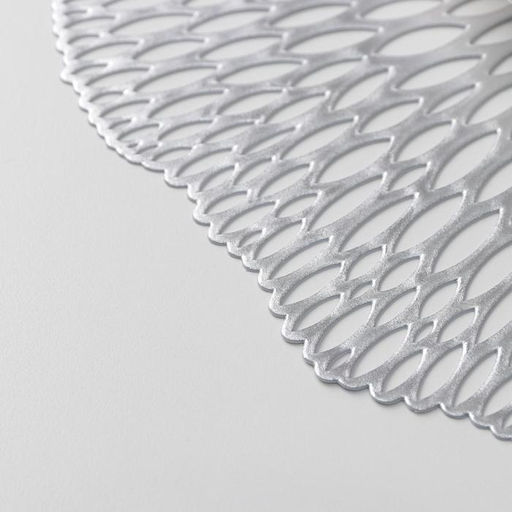 Набор салфеток сервировочных на стол Доляна Мэри, d=36 см, 4 шт, цвет серебряный  фото 3