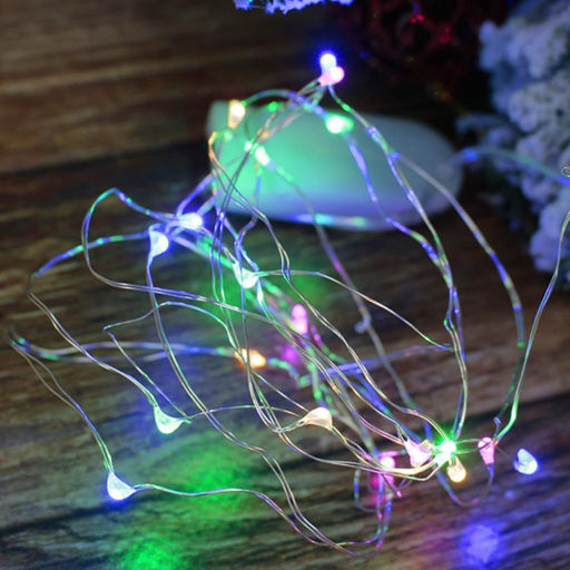 Гирлянда Светлячки 20led,2-3м, Микс ,батарейки,медный провод