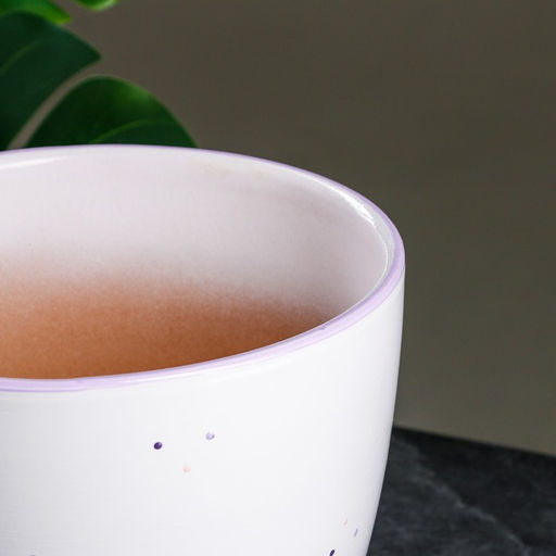 Горшок для цветов «Лаванда», 5 л, d=23 см, h=21 см, керамика, с поддоном, белый