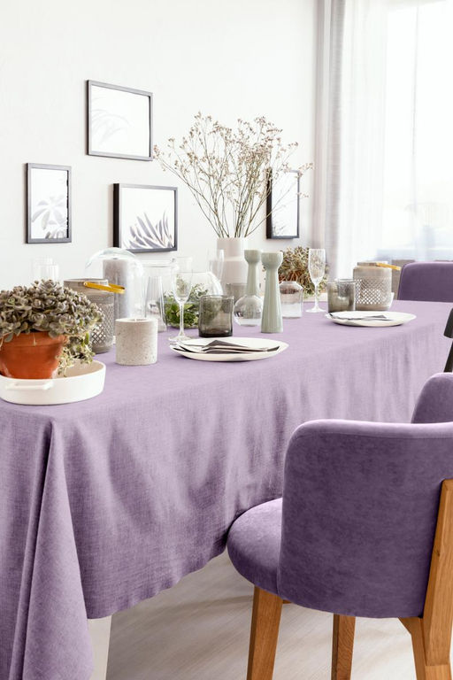 Скатерть рогожка арт 903 145х145 "Wenge" рис 60008-17 Lavender