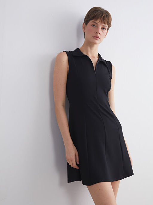 Polo Yaka A Kesim Mini Elbise