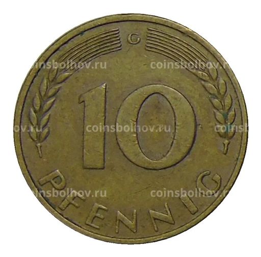 Монета 10 пфеннигов 1969 года G Германия
