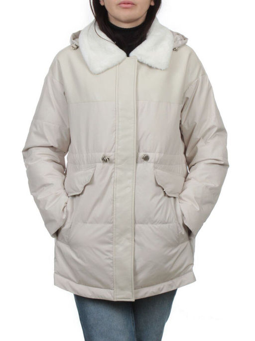 M24-212 LT. BEIGE Куртка демисезонная женская (100 гр. холлофайбер) - Fashion фото 3