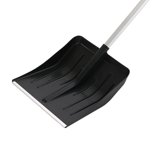 Лопата пластиковая, ковш 410 × 440 мм, с алюминиевой планкой, алюминиевый черенок с V-ручкой, «Метель»