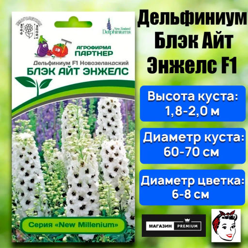 Дельфиниум Блэк Айт Энжелс - Партнер фото 2