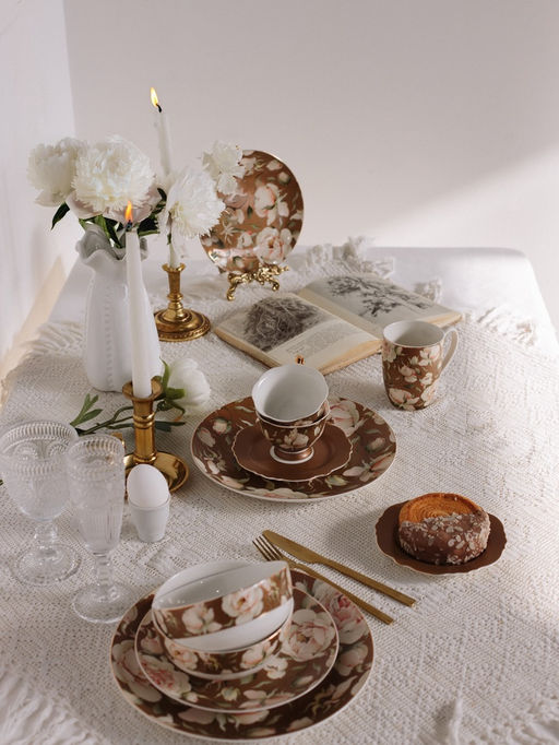 Кружка WY Pink Ohara, 350 мл, фарфор, бежевая