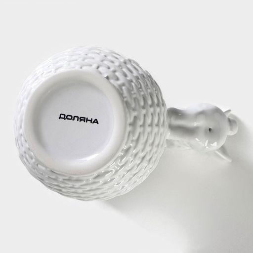 Молочник Доляна Зайка, 450 мл, цвет белый  фото 12