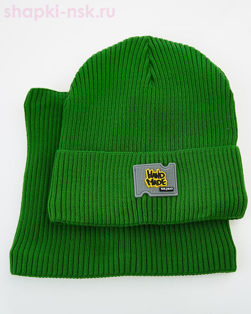 02-88-M Комплект для мальчика флис (колпак+снуд) (48-50)