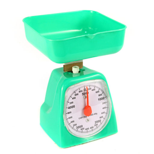Весы кухонные 5кг пластмассовый корпус Family 12,5х12х20,5см, цвета микс (Китай) - Домашняя мода фото 2