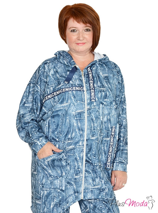 Толстовка Модель №943 размеры 44-84 - Plusmoda фото 2