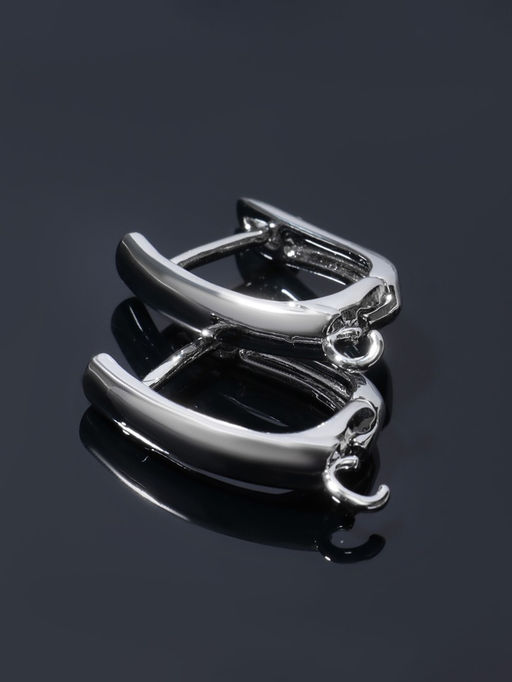 Швензы для сережек Прямоугольник, цвет серебро