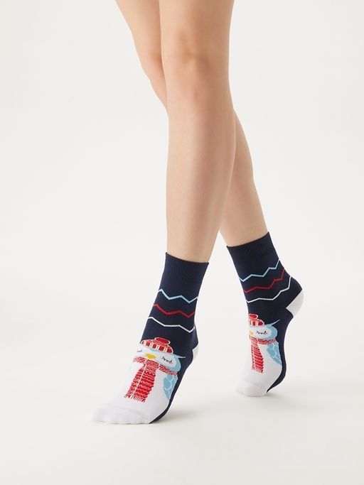 Новинка! MINI 3300-4 теплые носки женские (мягкий плюш, шарфики) - Minimi фото 2