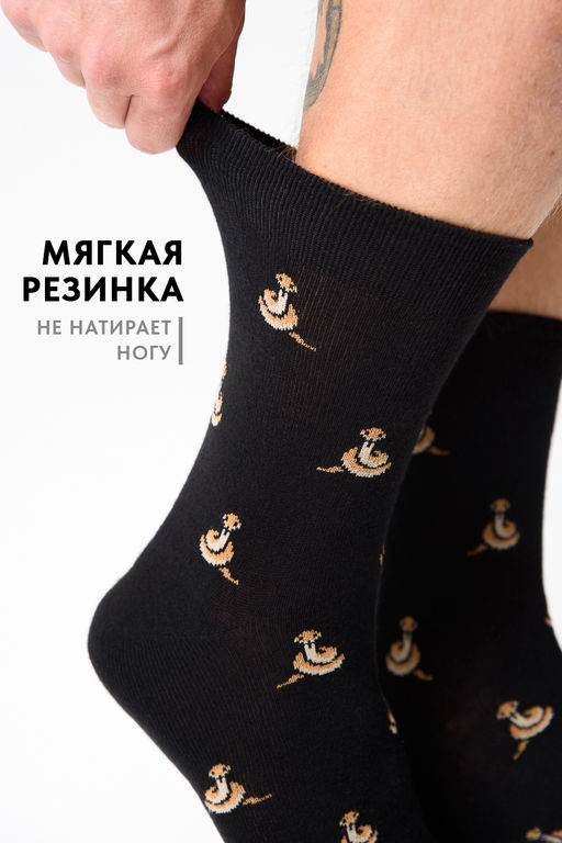 Носки мужские Черная мамба комплект 2 пары - Berchelli фото 4