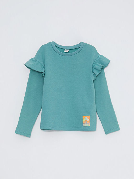 Bisiklet Yaka Basic Uzun Kollu K?z ?ocuk Ti??rt - Waikiki фото 3