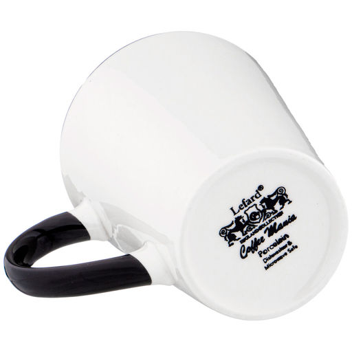 КРУЖКА БЕЛАЯ С ЧЕРНОЙ РУЧКОЙ 400 МЛ - Lefard фото 3