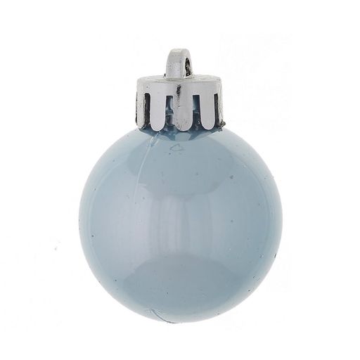 Набор из 20шт, Украшение новогоднее Шар "Снежок голубой", D3 см, L3 W3 H4 см