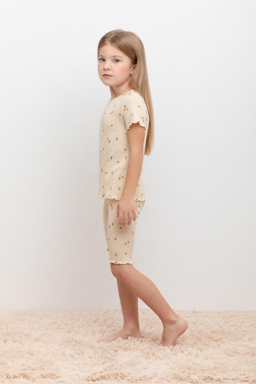 Crockid _ К 1632-1/крем брюле,лимончики смайлики пижама дет