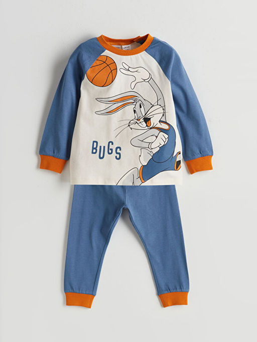 Bugs Bunny Bask?l? Erkek Bebek Pijama Tak?m