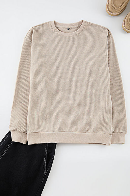 Camel Oversize/Geni_ Kesim Bisiklet Yaka _ardonsuz Sweatshirt TMNAW25SW00194 - Trendyolmilla фото 2