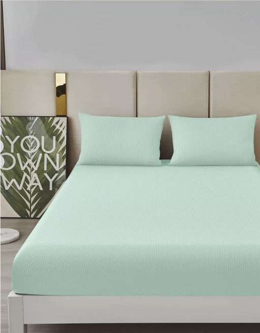 Простыня Страйп на резинке Мерцана MERCS002 (Мятный) 120x200