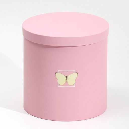 Набор круглых подарочных коробок 5 в 1 Бабочки, 23 23 25 15 15 15 см - Дарите счастье фото 22