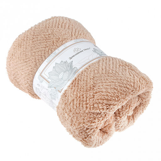 Плед/покрывало 180х200см "Бали" 11, велсофт "Gammi" гладкокрашенный, стриженый, полиэстер 100%, плотность 300г/м2, упаковка 18х33см, пояс бумажный, "Домашняя мода" (Россия)