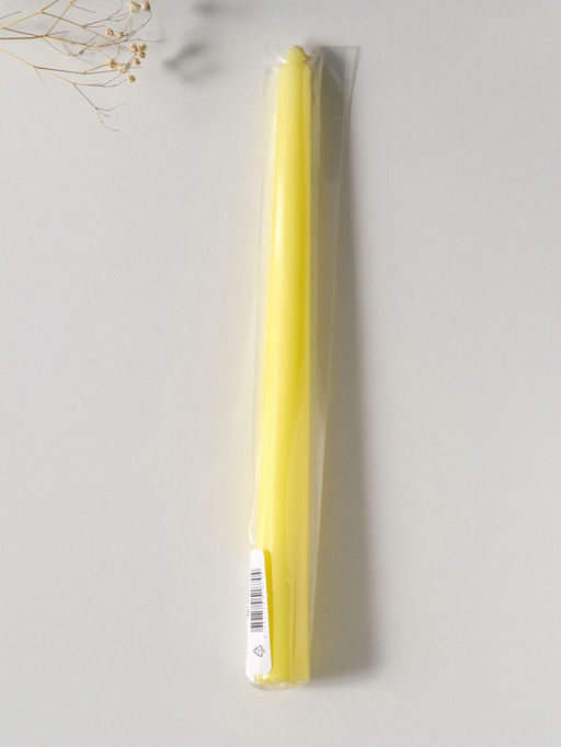 Цена за 2 шт. Свеча античная 25 см, 58 гр, 7 ч, цв. пастельно-жёлтый