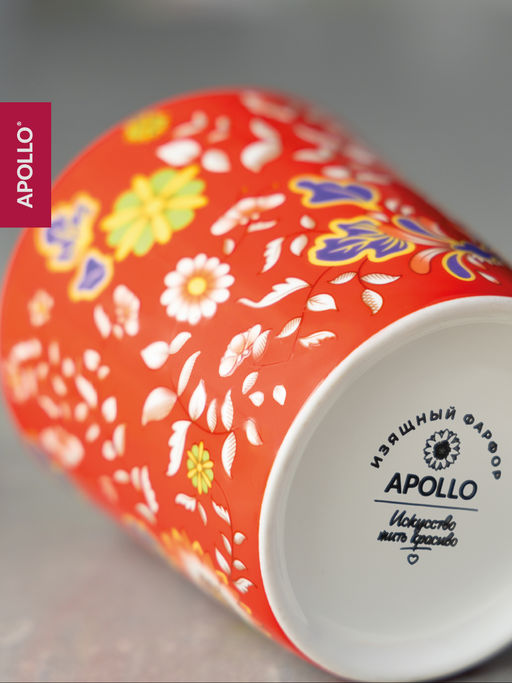Кружка APOLLO genio Florido Cono 370 мл красный  фото 6