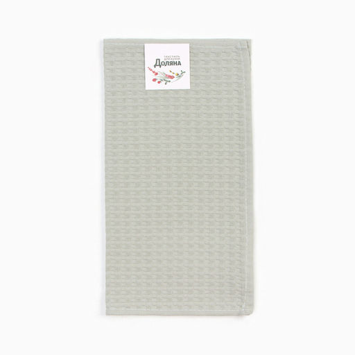 Набор кухонных полотенец Доляна, цвет серый, 35х60см-2шт, 100% хл, вафля, 220 гр/м2  фото 10