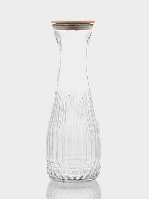 Графин «Элизиум», 1000 мл, бамбуковая крышка, стекло, прозрачный