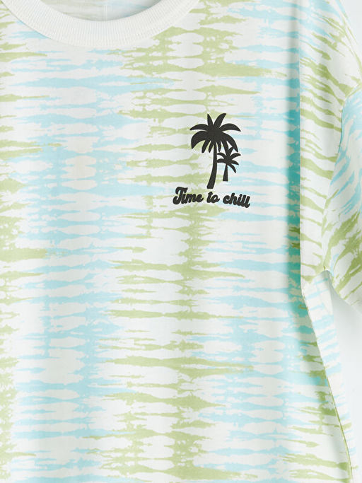 Bisiklet Yaka Desenli Erkek ?ocuk Ti??rt