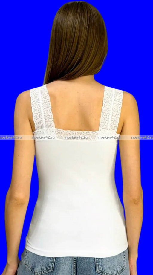 Цена за 1 шт. Майки женские Miss Emma Турция Кружево белые