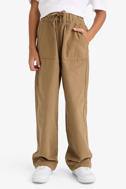 %100 Pamuk Loose Fit Standart Pa_a Gabardin Pantolon Erkek _ocuk - Defacto фото 7
